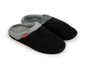 ARCHLINE Orthotic Slippers Slip On Arch Scuffs Orthopedic Moccasins in Charcoal Marle