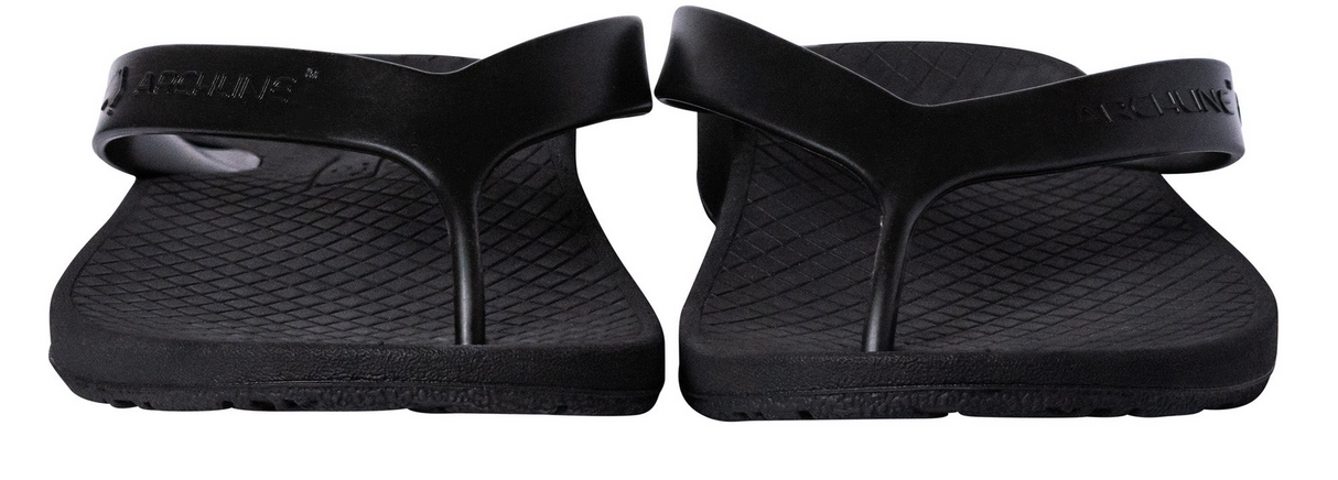 ARCHLINE Orthotic Thongs Arch Support Shoes Footwear Flip Flops Orthopedic - Black/Black