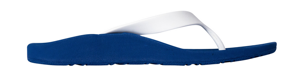 ARCHLINE Orthotic Thongs Arch Support Shoes Footwear Flip Flops Orthopedic - Blue/White 