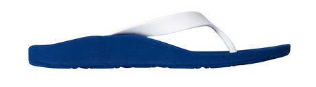 ARCHLINE Orthotic Thongs Arch Support Shoes Footwear Flip Flops Orthopedic - Blue/White 
