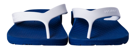 ARCHLINE Orthotic Thongs Arch Support Shoes Footwear Flip Flops Orthopedic - Blue/White 
