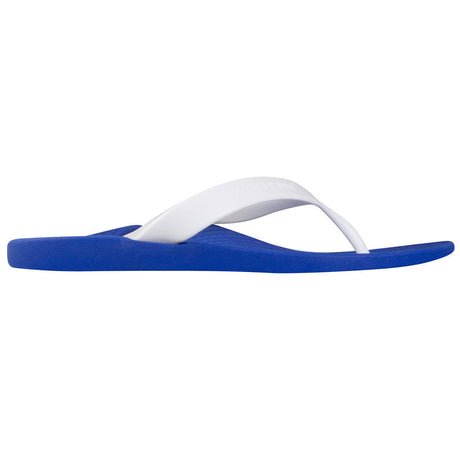 ARCHLINE Orthotic Thongs Arch Support Shoes Footwear Flip Flops Orthopedic - Blue/White 