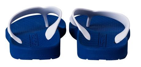 ARCHLINE Orthotic Thongs Arch Support Shoes Footwear Flip Flops Orthopedic - Blue/White 