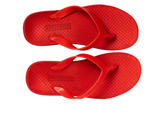 ARCHLINE Orthotic Thongs Arch Support Shoes Footwear Flip Flops Orthopedic - Red/Red 