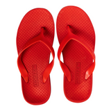 ARCHLINE Orthotic Thongs Arch Support Shoes Footwear Flip Flops Orthopedic - Red/Red 