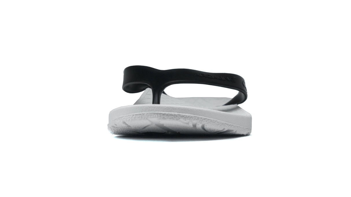 ARCHLINE Orthotic Thongs Arch Support Shoes Footwear Flip Flops Orthopedic - White/Black