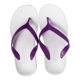 ARCHLINE Orthotic Thongs Arch Support Shoes Footwear Flip Flops Orthopedic - White/Fuchsia