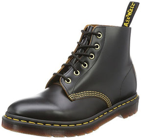 Dr. Martens Unisex 101 Smooth Archive Boots (6-Eye Vintage Leather) - Black