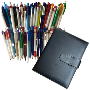 114x Ball Point Pen + Pens Holder Folder Gift School Office Business BULK