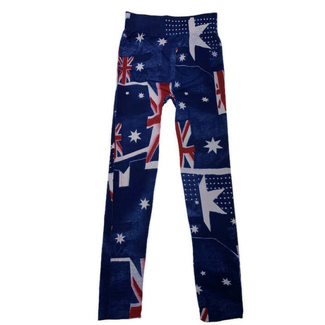 3x Australia Flag Leggings - Womens Aussie Pants (Bulk Pack)