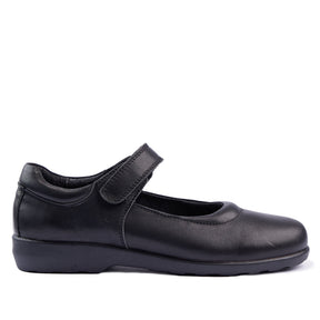 Sfida Ava 2 Junior Kids Leather Mary Jane School Shoes - Black (Girls) - BLACK