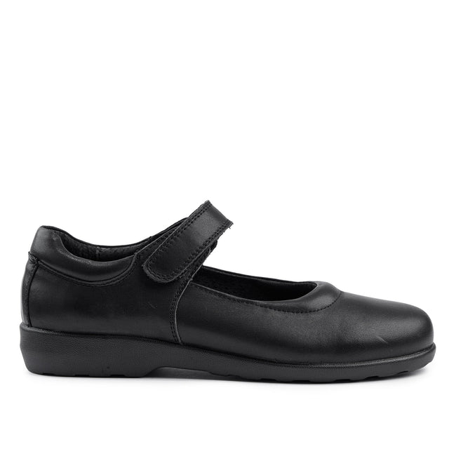 Sfida Ava 2 Senior Kids Leather Mary Jane School Shoes - Black (Girls) - BLACK