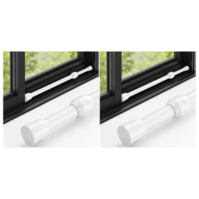 2x Adjustable Window Security Bar Pack - Sliding Door & Window Safety Lock w/ Anti-Slip Rubber Tips
