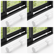 4x Adjustable Window Security Bar Bulk Pack - Sliding Door & Window Safety Lock w/ Anti-Slip Rubber Tips
