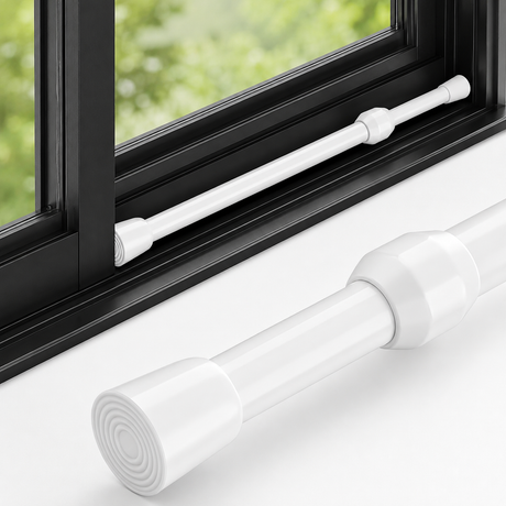 Adjustable Window Security Bar Safety Door Lock w/ Anti-Slip Rubber Tips