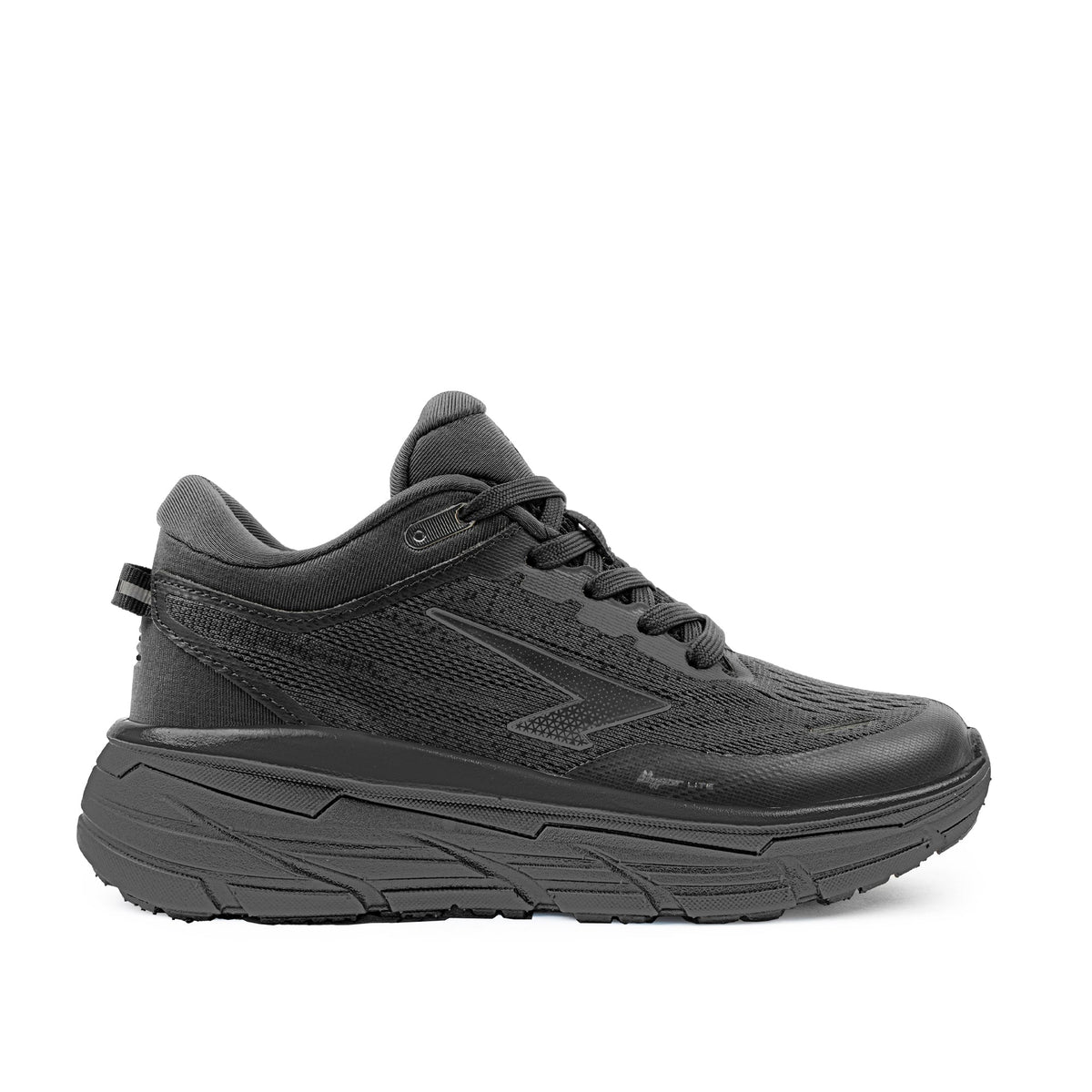 Sfida Axion Junior Kids Lace Up Runners - Black/Black (Kids School Shoes/Sneakers)