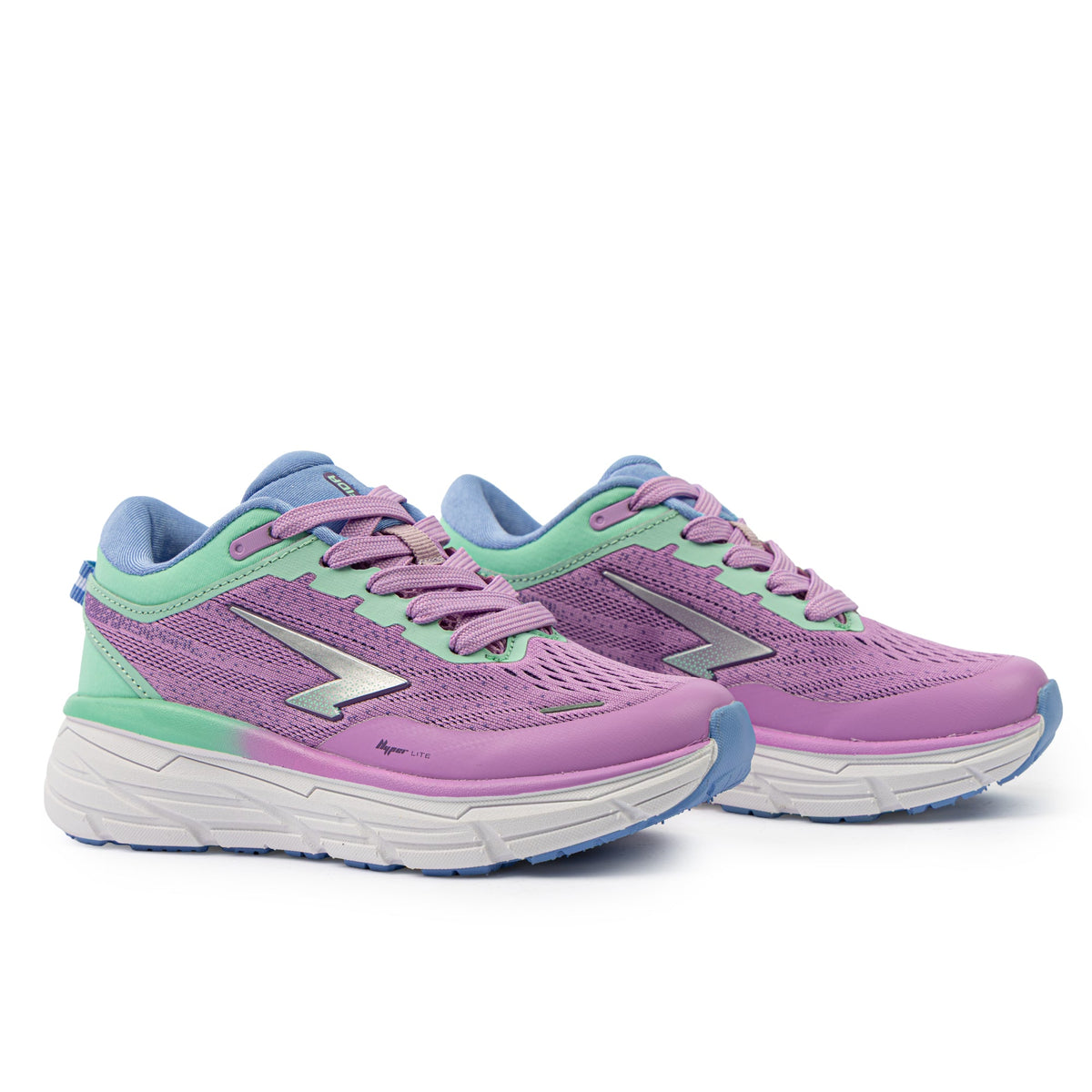 Sfida Axion Girls Lace Up Runners - Lilac/Mint (Kids Sneakers/Shoes)