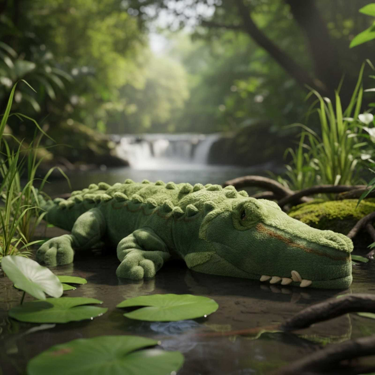 Bocchetta Agro 80cm Crocodile Plush Toy - Green (Australian Stuffed Animal Souvenir Gift)