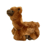 Bocchetta Alcapone 25cm Lying Alpaca Plush Toy - Brown (Realistic Stuffed Animal Farm Gift)