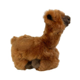 Bocchetta Alcapone 25cm Lying Alpaca Plush Toy - Brown (Realistic Stuffed Animal Farm Gift)