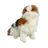 Bocchetta Alfio 34cm Sitting Calico Cat Plush Toy (Realistic Stuffed Animal Cat Gift)