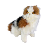 Bocchetta Alfio 34cm Sitting Calico Cat Plush Toy (Realistic Stuffed Animal Cat Gift)