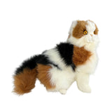 Bocchetta Alfio 34cm Sitting Calico Cat Plush Toy (Realistic Stuffed Animal Cat Gift)