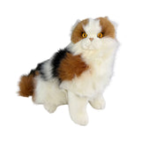 Bocchetta Alfio 34cm Sitting Calico Cat Plush Toy (Realistic Stuffed Animal Cat Gift)