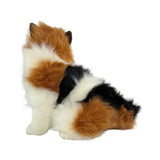 Bocchetta Alfio 34cm Sitting Calico Cat Plush Toy (Realistic Stuffed Animal Cat Gift)