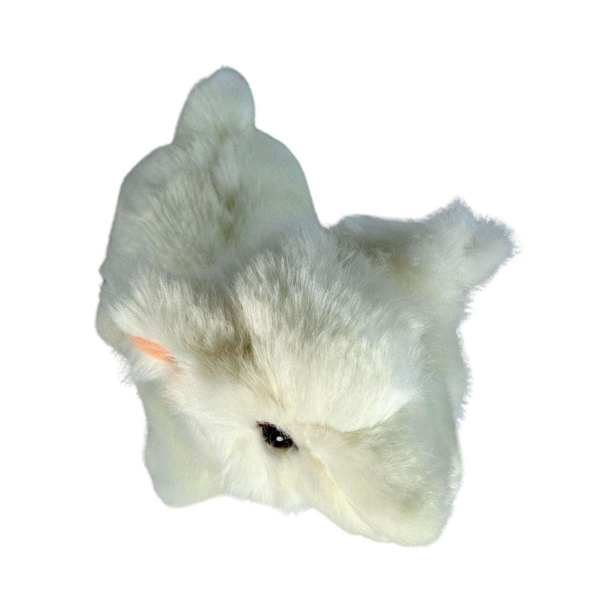 Bocchetta Alfredo 25cm Lying Alpaca Plush Toy - White (Realistic Stuffed Animal Farm Gift)
