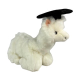 Bocchetta Alfredo 25cm Graduation Alpaca Plush Toy - White (Stuffed Animal Grad Gift)