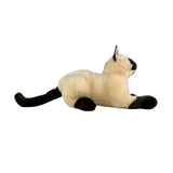 Bocchetta Amelia 35cm Crouching Siamese Cat Plush Toy (Realistic Stuffed Animal Cat Gift)