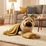 Bocchetta Apollo 64cm German Shepherd with Satin Pocket Plush Toy (Realistic Stuffed Animal Dog Gift)