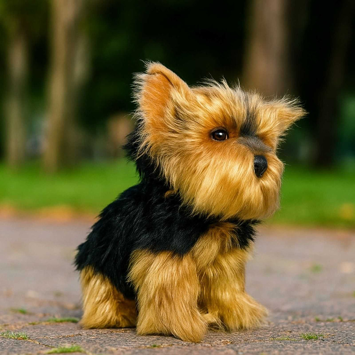 Bocchetta Archie 28cm Sitting Yorkshire Terrier Plush Toy (Realistic Stuffed Animal Dog Gift)