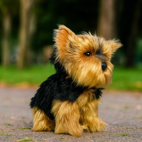 Bocchetta Archie 28cm Sitting Yorkshire Terrier Plush Toy (Realistic Stuffed Animal Dog Gift)