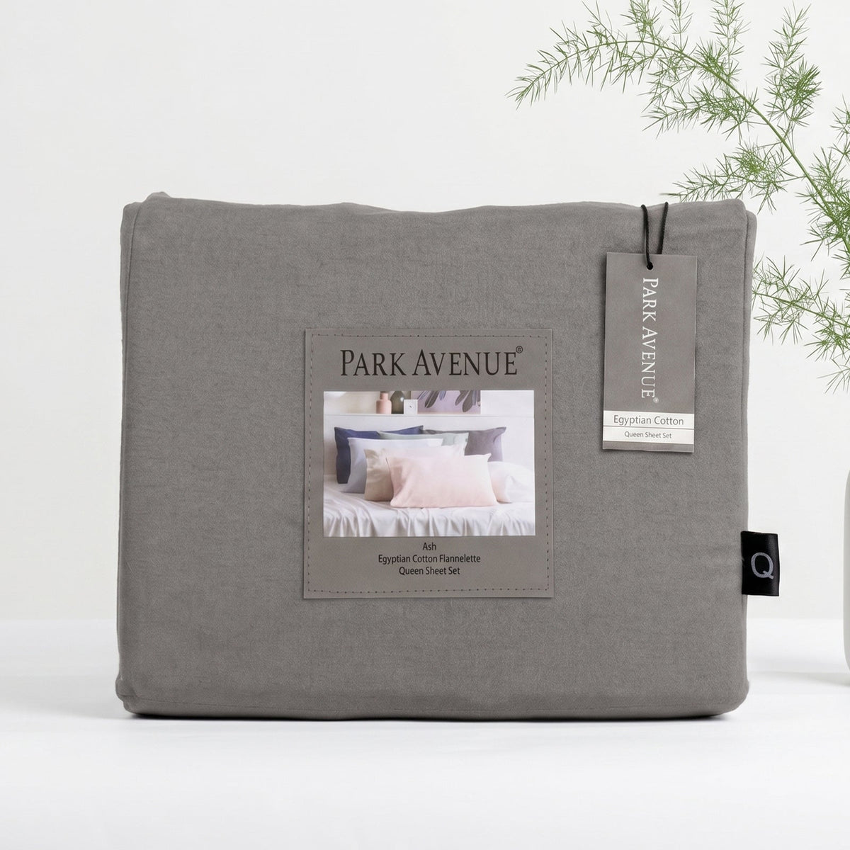 Park Avenue 175 GSM Egyptian Cotton Flannelette Kids Bed Sheet Set - Ash