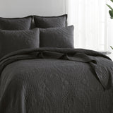 Renee Taylor Asher Jacquard Coverlet Set - Grey (OEKO-TEX Certified Bedspread)