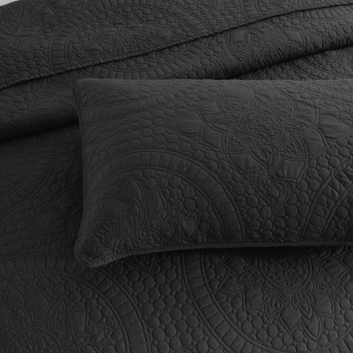Renee Taylor Asher Jacquard Coverlet Set - Grey (OEKO-TEX Certified Bedspread)