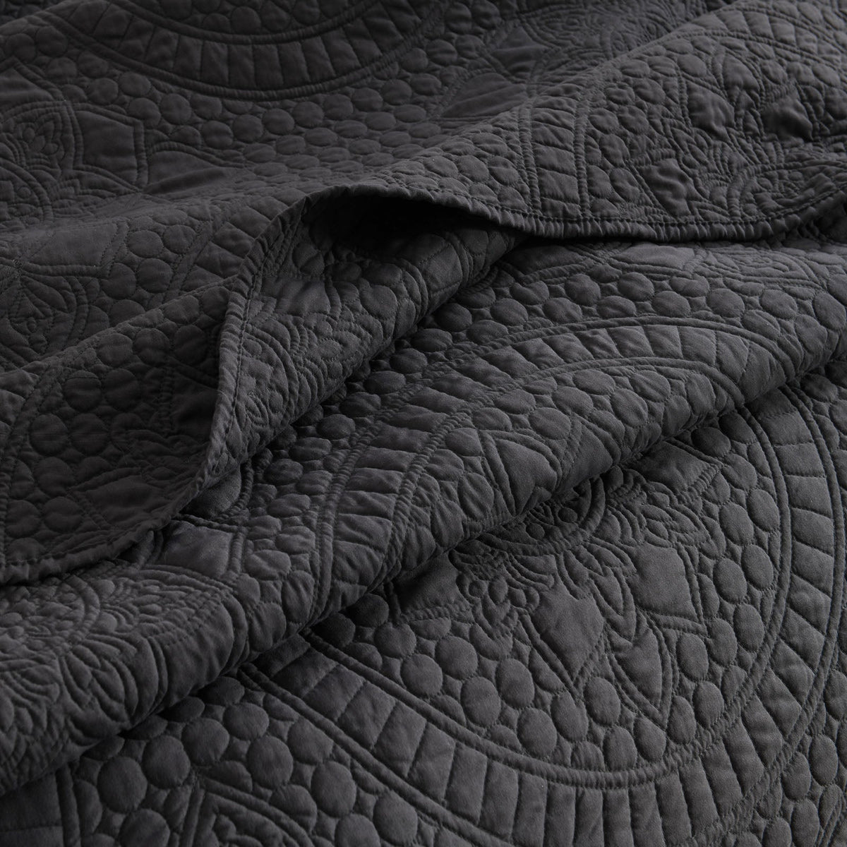 Renee Taylor Asher Jacquard Coverlet Set - Grey (OEKO-TEX Certified Bedspread)
