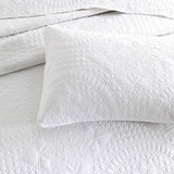 Renee Taylor Asher Jacquard Coverlet Set - White (OEKO-TEX Certified Bedspread)