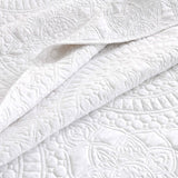 Renee Taylor Asher Jacquard Coverlet Set - White (OEKO-TEX Certified Bedspread)