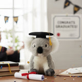 Bocchetta Athena 20cm Graduation Koala Plush Toy - Grey (Stuffed Animal Graduation Gift)