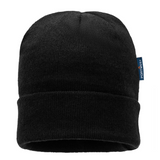 Portwest Insulatex Beanie Thermal Insulated Acrylic Hat Warm Winter Cap Knit - Black - Black
