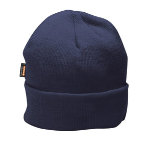 Portwest Insulatex Thermal Beanie Hat (Insulated Acrylic Warm Winter Knit Cap) - Navy