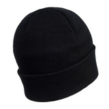 Portwest Black LED Beanie Hat - USB Rechargeable Headlight - Camping Cycling Workwear