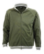 Identitee Varsity Mens Plus Size 3XL Tracksuit Top Jacket - Army Green (Long Sleeve Casual Jumper)