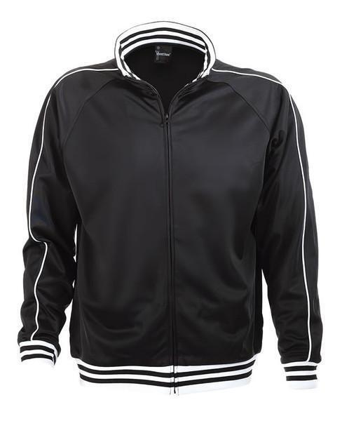 Identitee Mens Varsity Track Suit Top Jacket Jumper Long Sleeve Sunset Urban Casual - Red