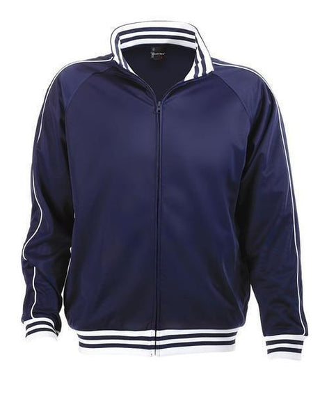 Identitee Varsity Mens Plus Size 3XL Tracksuit Top Jacket - Navy Blue (Long Sleeve Casual Jumper)