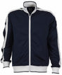 Identitee Mens Varsity Tracksuit Top Jacket - Navy/White (Long Sleeve Warm Winter Jumper)