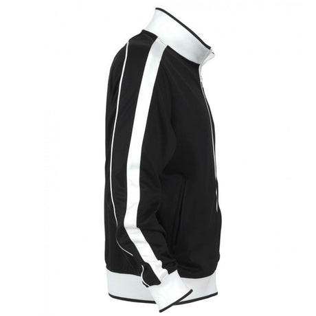 Identitee Mens Varsity Track Top Jacket Tracksuit Warm Winter Jumper Long Sleeve - Navy/White